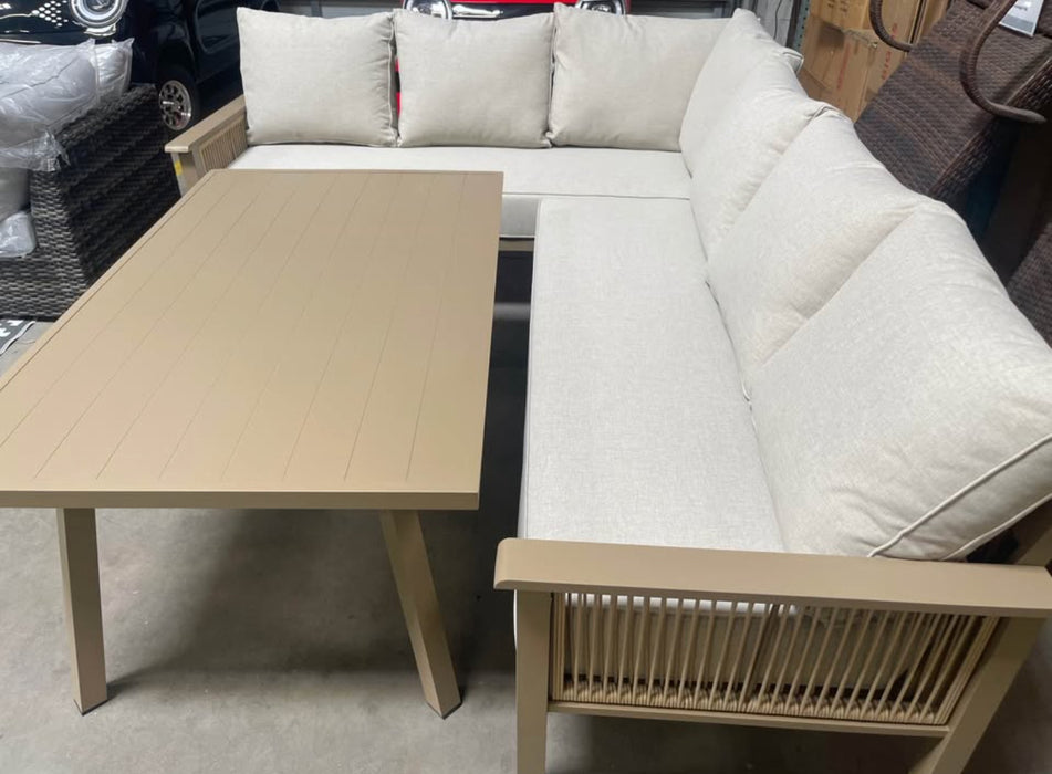 Eva Aluminum Beige Outdoor Sectional