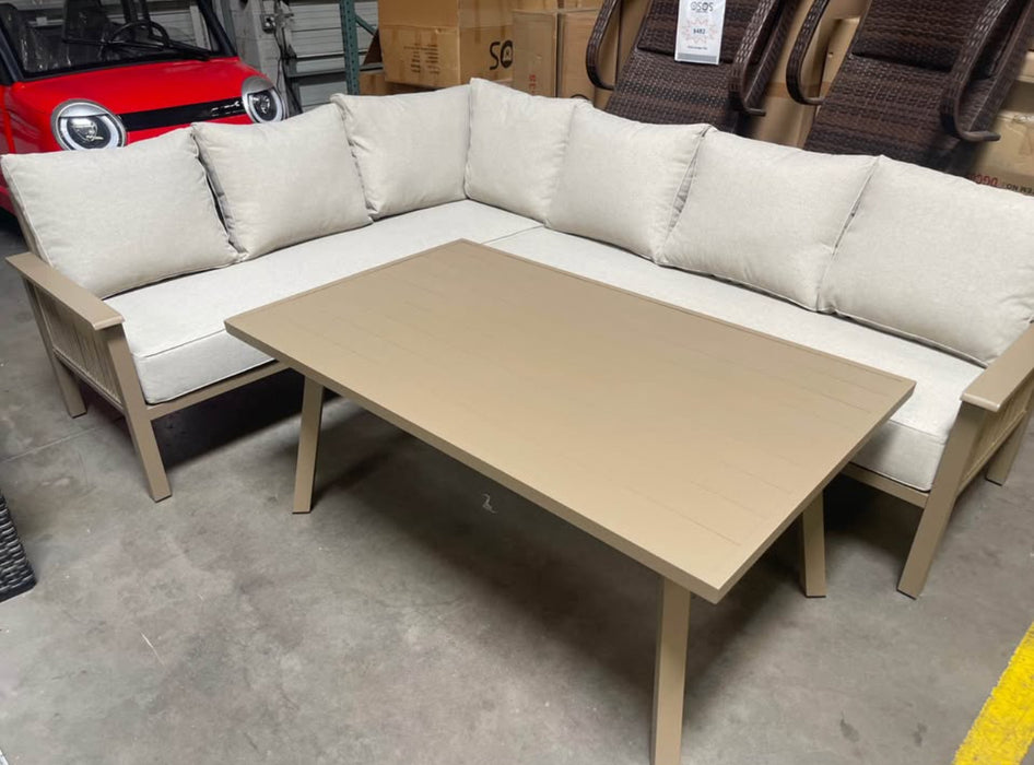 Eva Aluminum Beige Outdoor Sectional