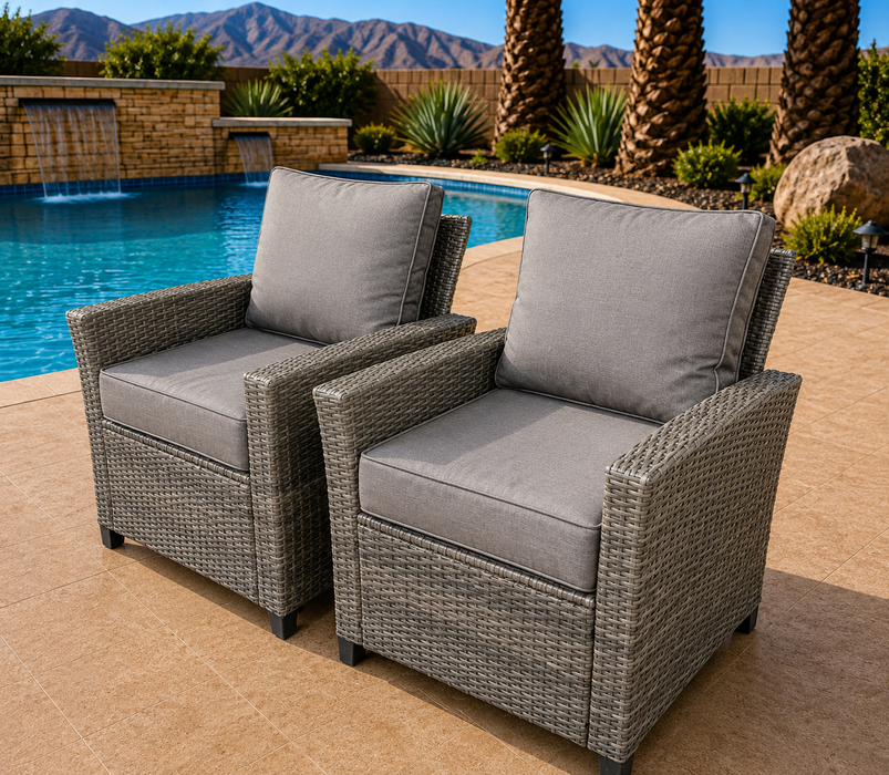 Lily Rattan Patio Furniture Chairs