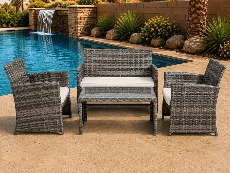 Eco 4 Piece Wicker Conversation Set