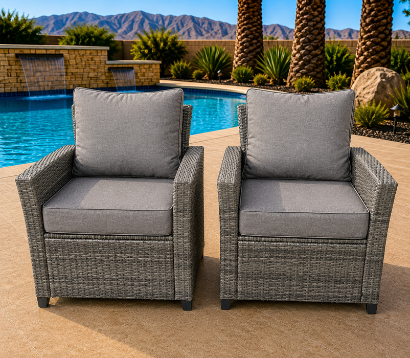 Lily Rattan Patio Furniture Chairs