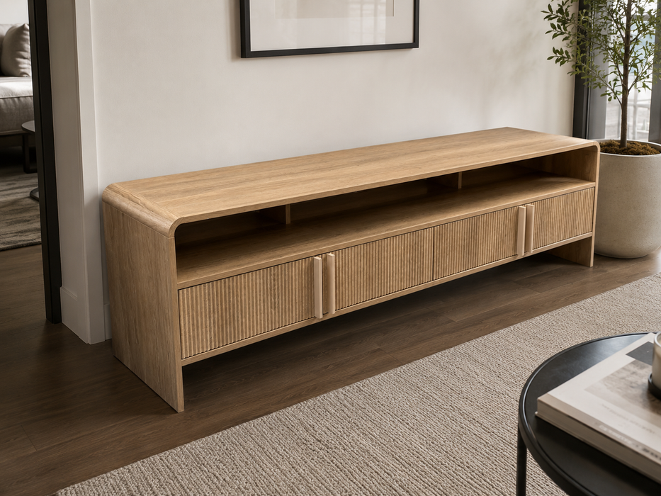 Fluted 70” TV Entertainment Center