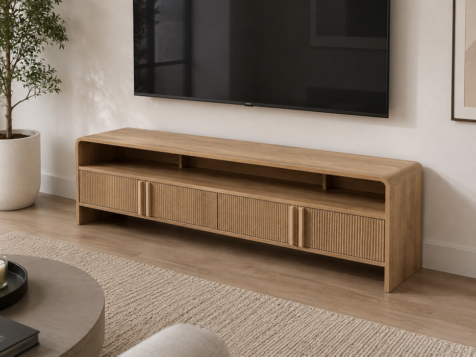 Fluted 70” TV Entertainment Center