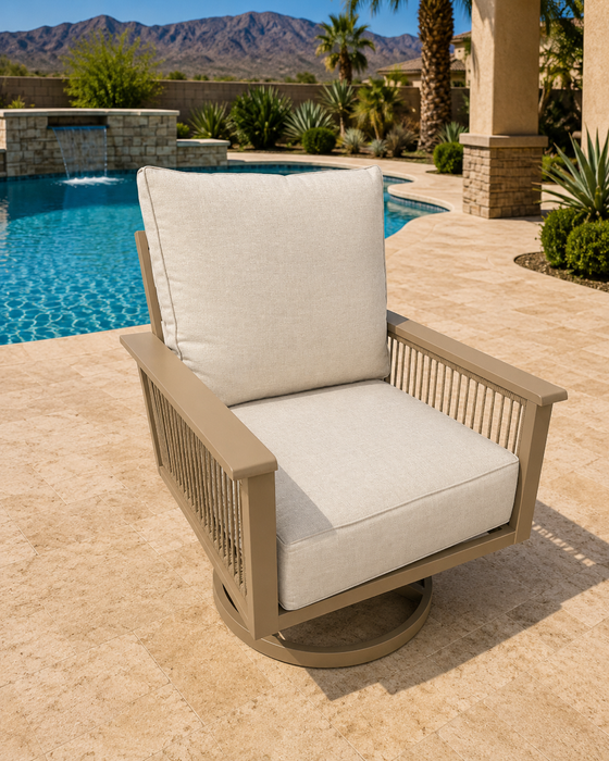 Eva Aluminum Outdoor Swivel Chair