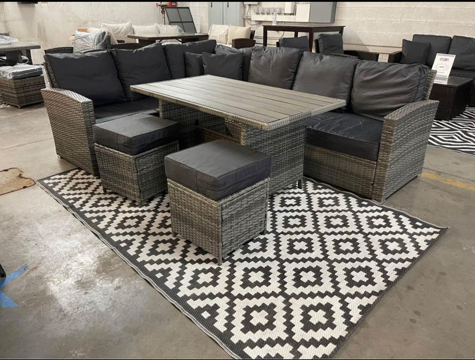 Olivia L Table Patio Sectional L Shape Dining Set