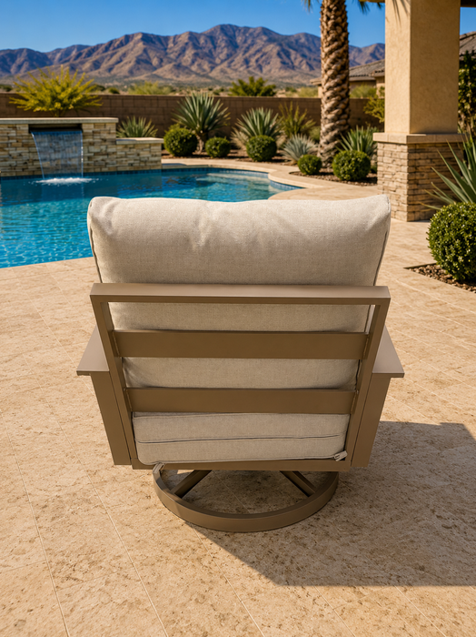 Eva Aluminum Outdoor Swivel Chair