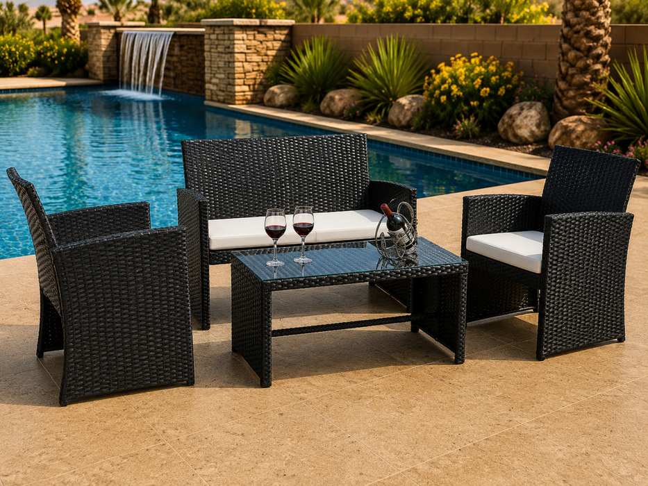 Eco 4 Piece Wicker Conversation Set