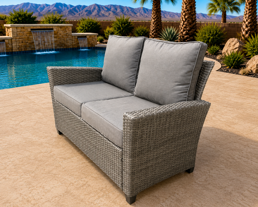 Lily Rattan Patio Furniture Loveseat