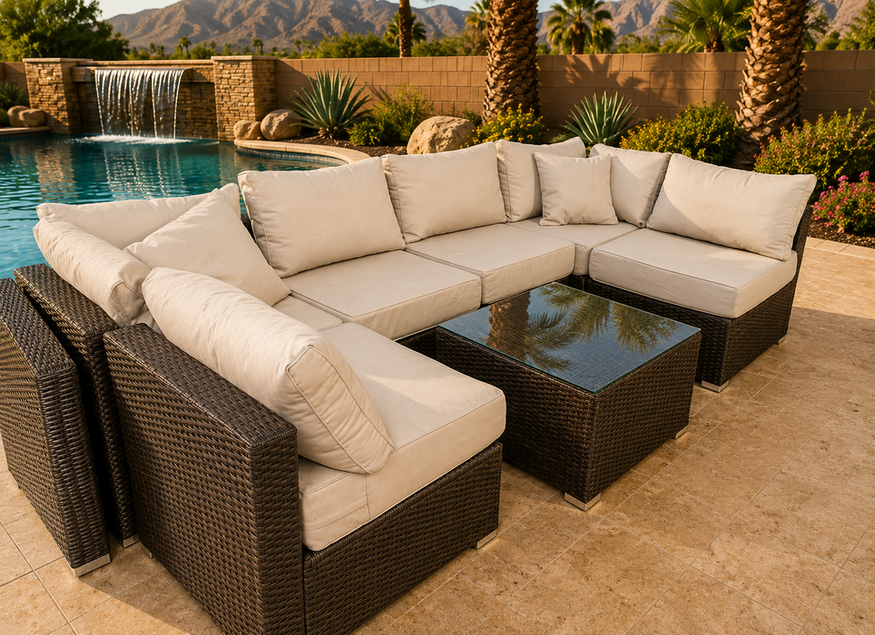 Modular Sectional Rattan Patio Set