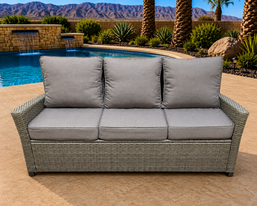 Lily Rattan Patio Furniture Sofa