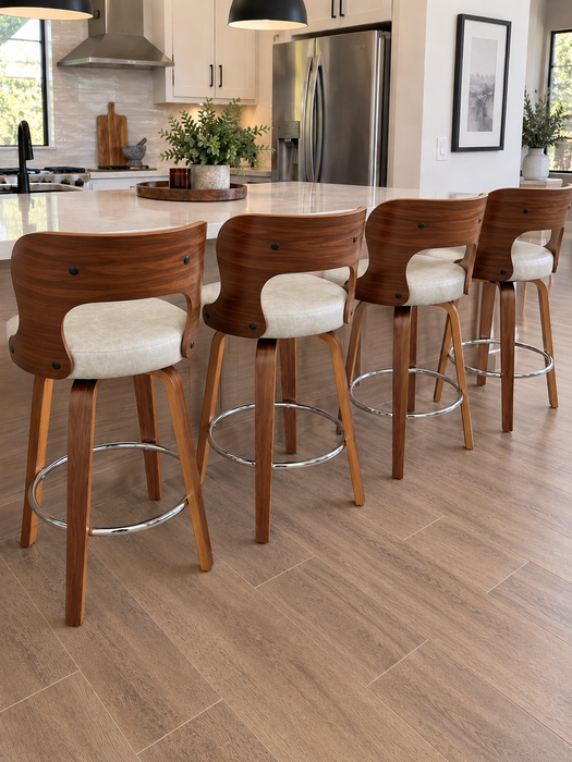 360 Degree Rotating Counter Height Barstools Set of 4