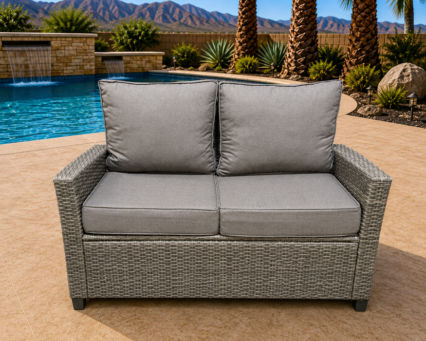 Lily Rattan Patio Furniture Loveseat