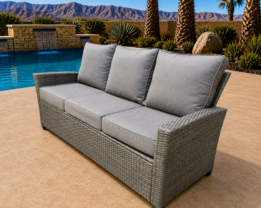 Lily Rattan Patio Furniture Sofa