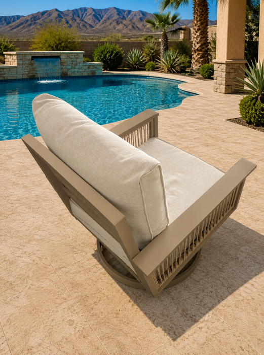 Eva Aluminum Outdoor Swivel Chair