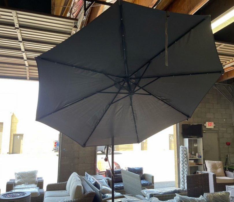 10 Foot Solar LED Offset Cantilever Hanging Patio Umbrella w/ Weighted — Osos Home & Patio (AZ) 10 Foot Solar LED Offset Cantilever Hanging Patio Umbrella w/ Weighted — Osos Home & Patio (AZ)