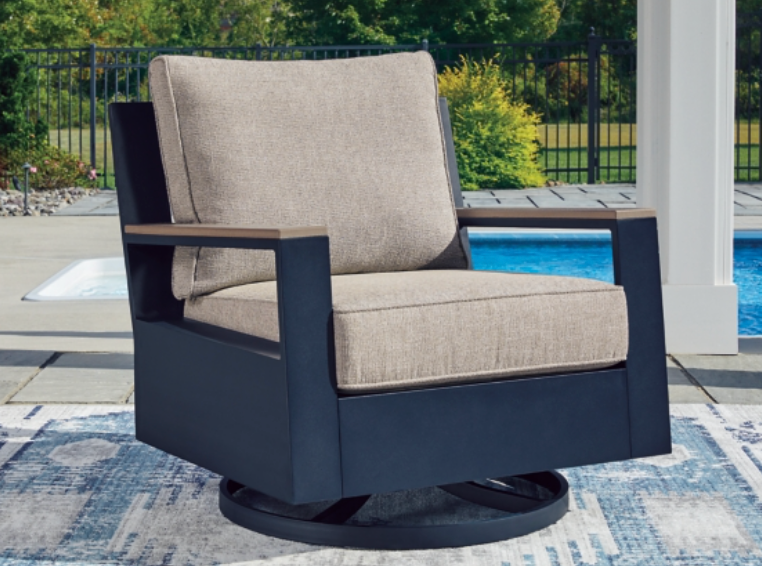 East Beach Aluminum Swivel Glider Chair w/Cushion