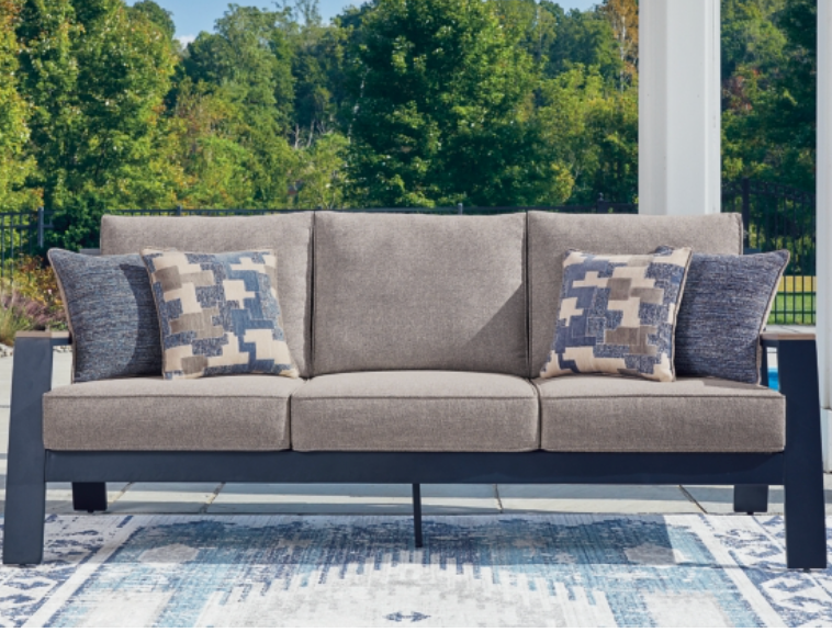 East Beach Aluminum Patio Sofa with Cushion Outdoor Couch