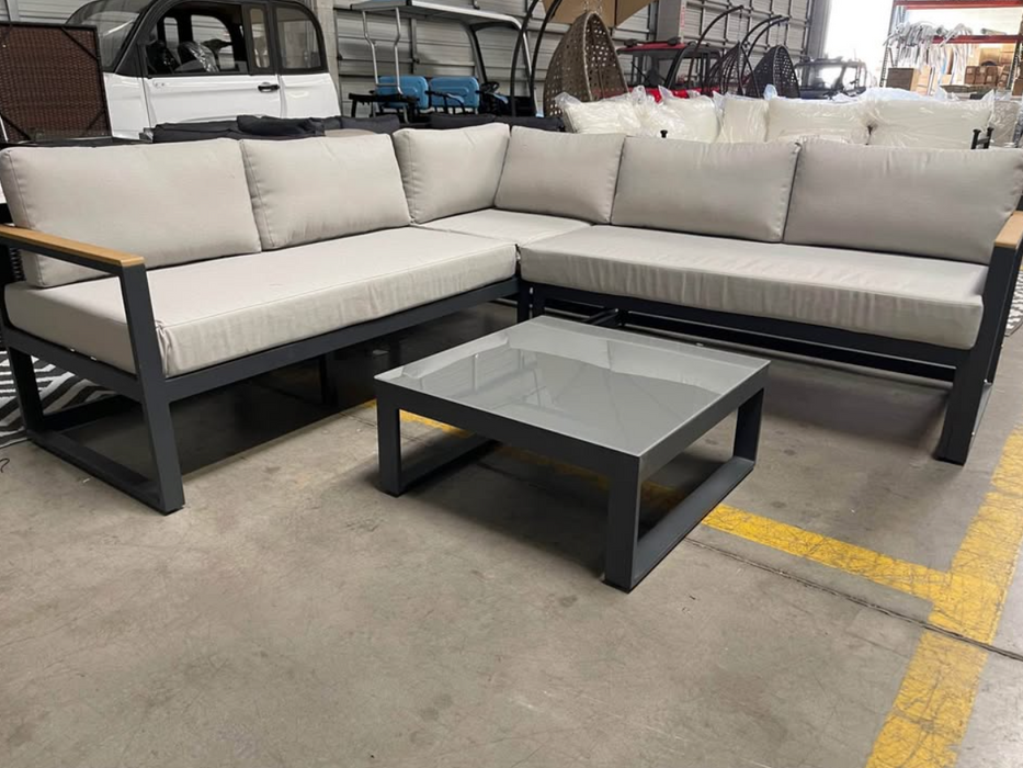 Sue Aluminum L Shape Sectional Lounger