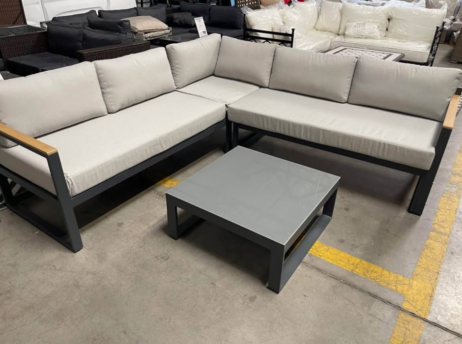 Sue Aluminum L Shape Sectional Lounger