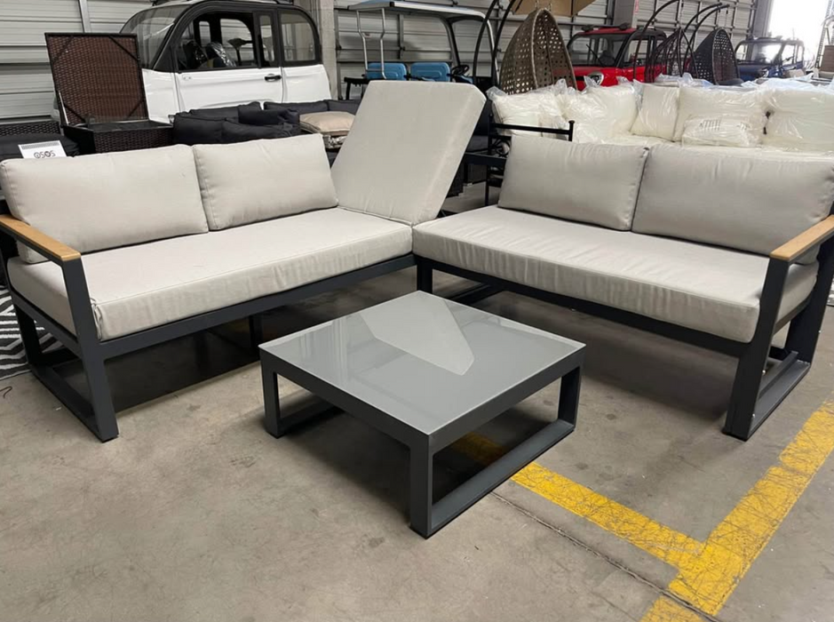 Sue Aluminum L Shape Sectional Lounger