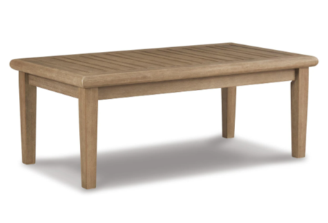 Clare View Outdoor Eucalyptus Wood Coffee Table