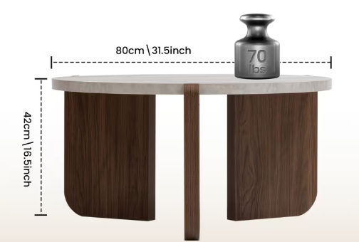 OSOS Faux Granit Coffee Table