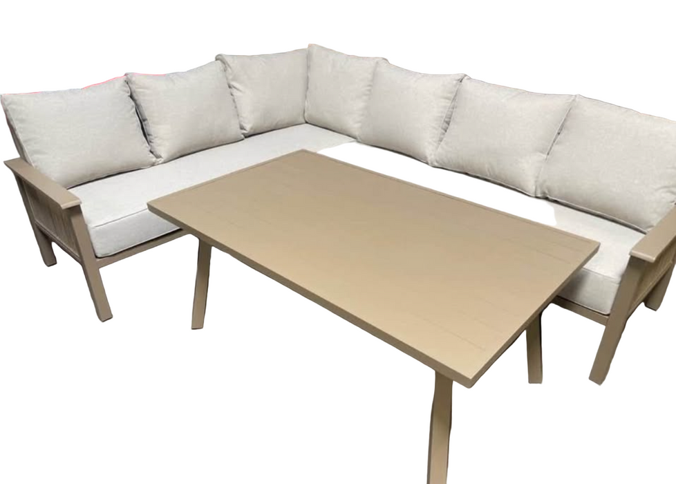Eva Aluminum Beige Outdoor Sectional