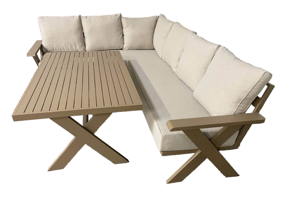 Gracie Aluminum Beige Outdoor Sectional