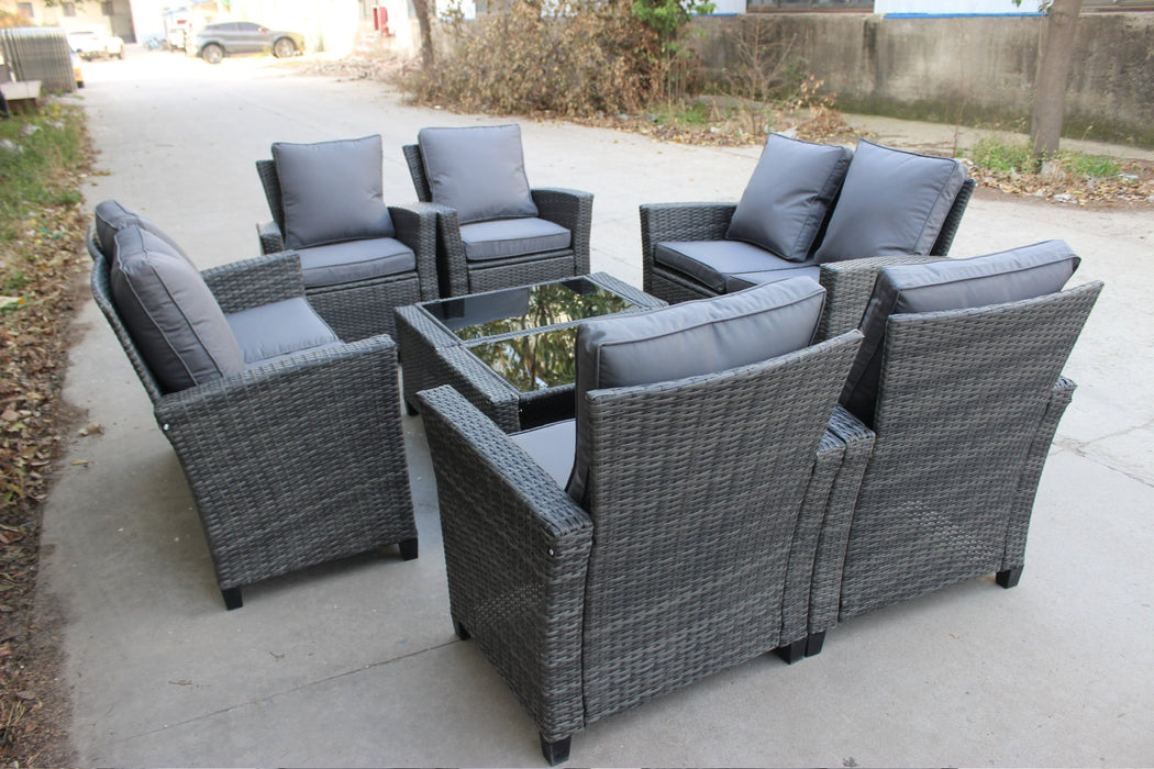 4 Piece Lily Rattan Patio Furniture Set