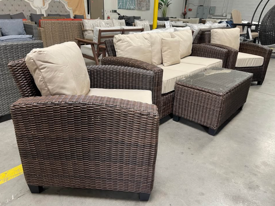 The Mirage 4 Piece Patio Furniture Conversation Set
