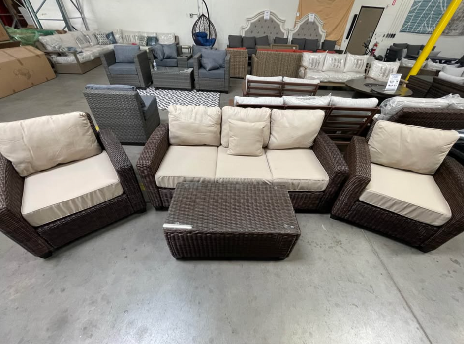 The Mirage 4 Piece Patio Furniture Conversation Set