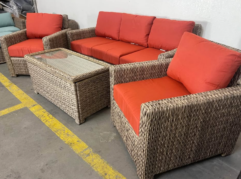 Sue 4 Piece Garden Sofa Set Orange