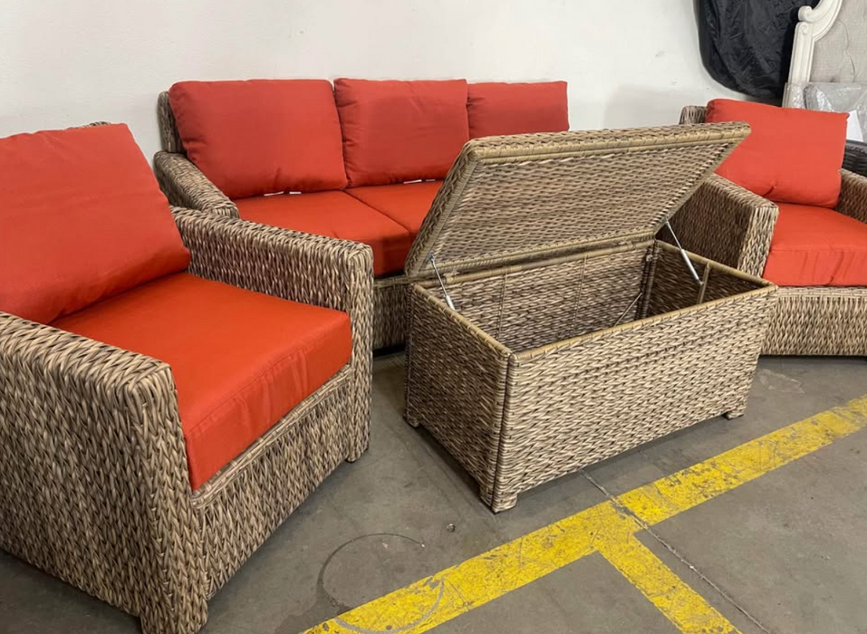 Sue 4 Piece Garden Sofa Set Orange