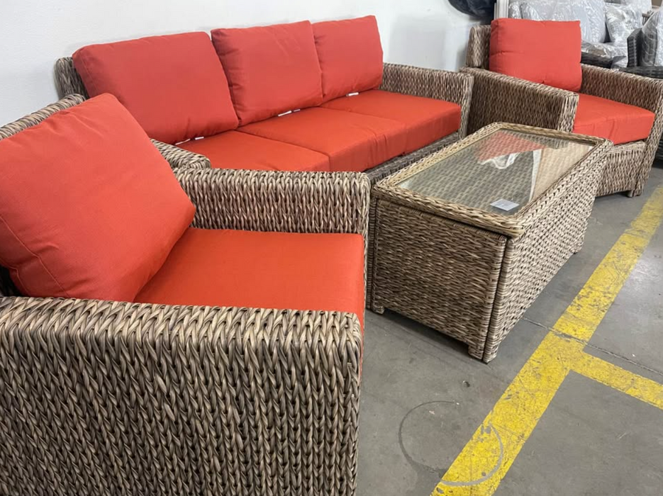 Sue 4 Piece Garden Sofa Set Orange