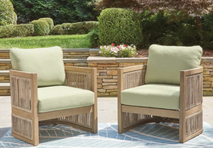 Serene Shores Outdoor Lounge Chairs (Pair)