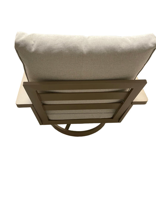 Gracie Aluminum Beige Outdoor Swivel Chair