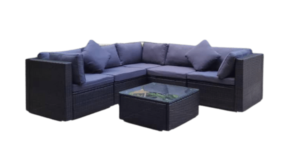 Olivia L Shape 6 Piece Sectional w/ Coffee Table